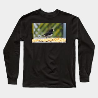 Hungry Dark-eyed Junco Long Sleeve T-Shirt